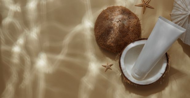 Foto von Sonnenschutzmitteltext