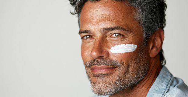 Photo d'erreurs de texte sur une crème solaire pour le visage