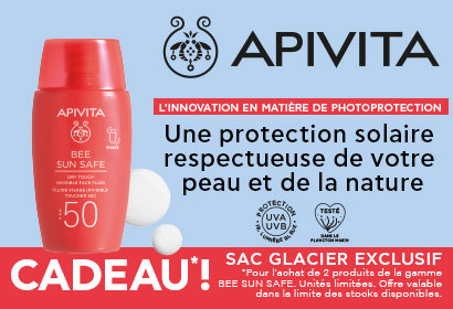 APIVITA cadeau SAC GLACIER pour l'achat de 2 produits de la gamme BEE SUN SAFE.