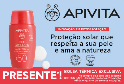 APIVITA presente bolsa térmica exclusiva Na compra de 2 produtos da gama BEE SUN SAFE