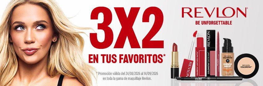 Revlon — promoción 3x2