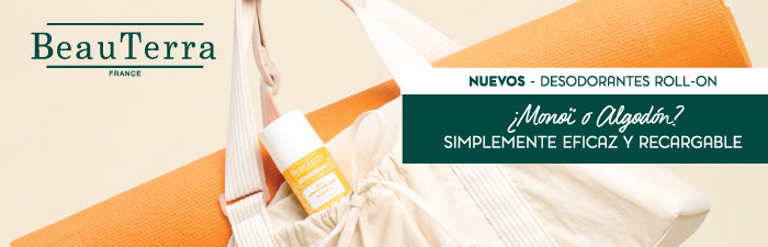 BeauTerra desodorantes roll-on recargables: ¿Monoï o Algodón? Simplemente eficaz y recargable