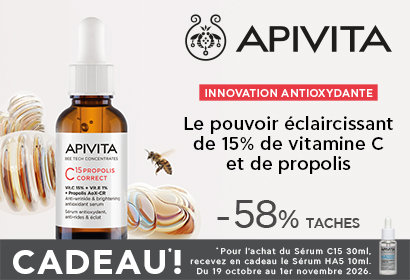 Apivita C15 Propolis Correct : sérum antioxydant à la vitamine C — sérum HA5 offert pour l'achat
