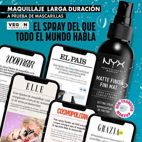 MATTE FINISH setting spray Nyx Professional Make Up, Fijadores de Maquillaje  - Perfumes Club